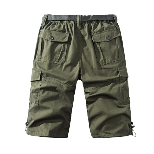 Image of Men's Cargo Shorts Relaxed Fit Mens Below the knee Cotton Hiking Shorts
