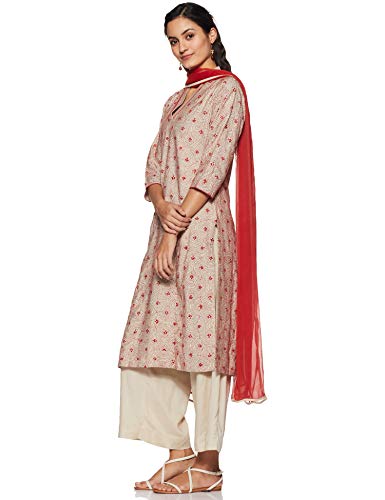 Image of BIBA Cotton Women's Straight Salwar Suit Set