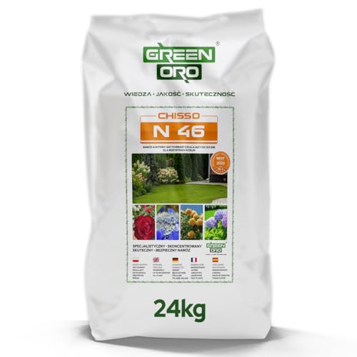 GREEN ORO CHISSO N 46 24KG Fertilizante de urea para césped, setos, árboles, flores y arbustos