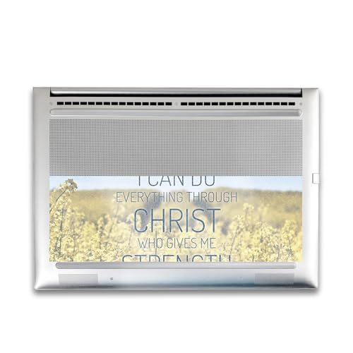 Image of Glossy Glitter Gaming Skin Compatible with HP Envy x360 16 inch (2023) - Through Christ - Premium 3M Vinyl Protective Wrap Decal Cover - Easy to Apply | Crafted in The USA by MightySkins