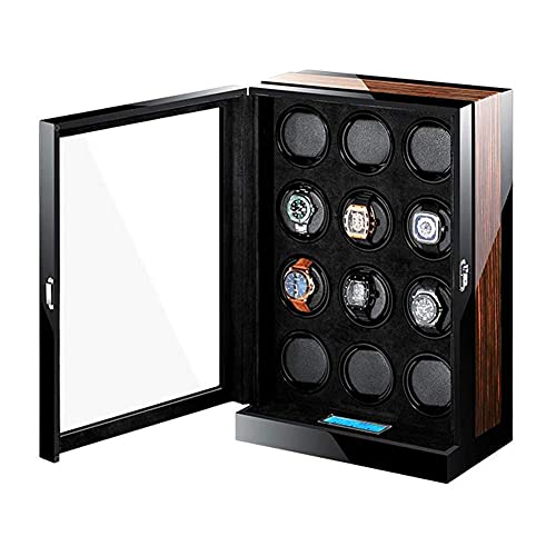 VUBYSG Watch Winder Box LCD Touch Sn Display Soft Flexible Watch Pillows Built-in Blue Led Light Quiet Motor Fashion Watch Winder Display Watch Box,4+0,4+0