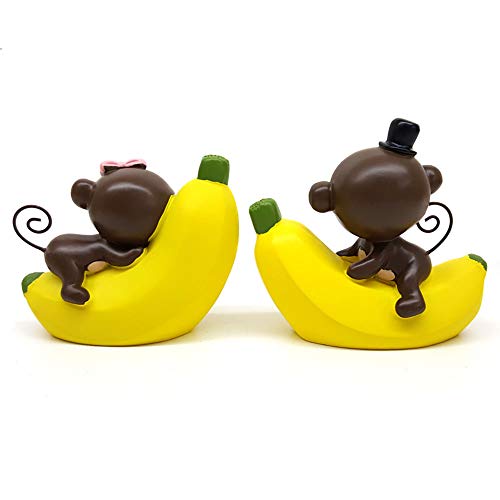 Inebiz Creative Cute Monkeys Love Dashboard Decorations Car Home Office Ornaments #TOP1