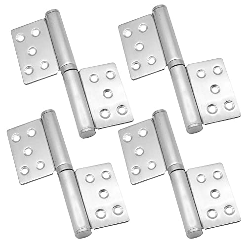 RZDEAL bisagras de puerta de acero inoxidable con acabado cepillado y bisagras desmontables de 5-1/5 pulgadas Cover