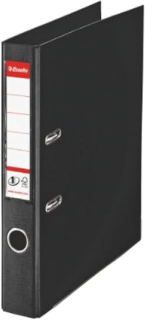 Esselte A4 Folder, Black, 52 mm Spine, Plastic, Vivida Series, Pack of 1, 811470, 350 Sheets Capacity