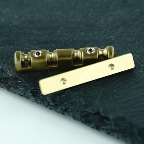 Guyker 4 String Bass Guitar Nut, Height Adjustable 38mm Brass Roller Nut Split Regulation Replacement Parts, 38 * 6MM*7MM - Thumbnail 6