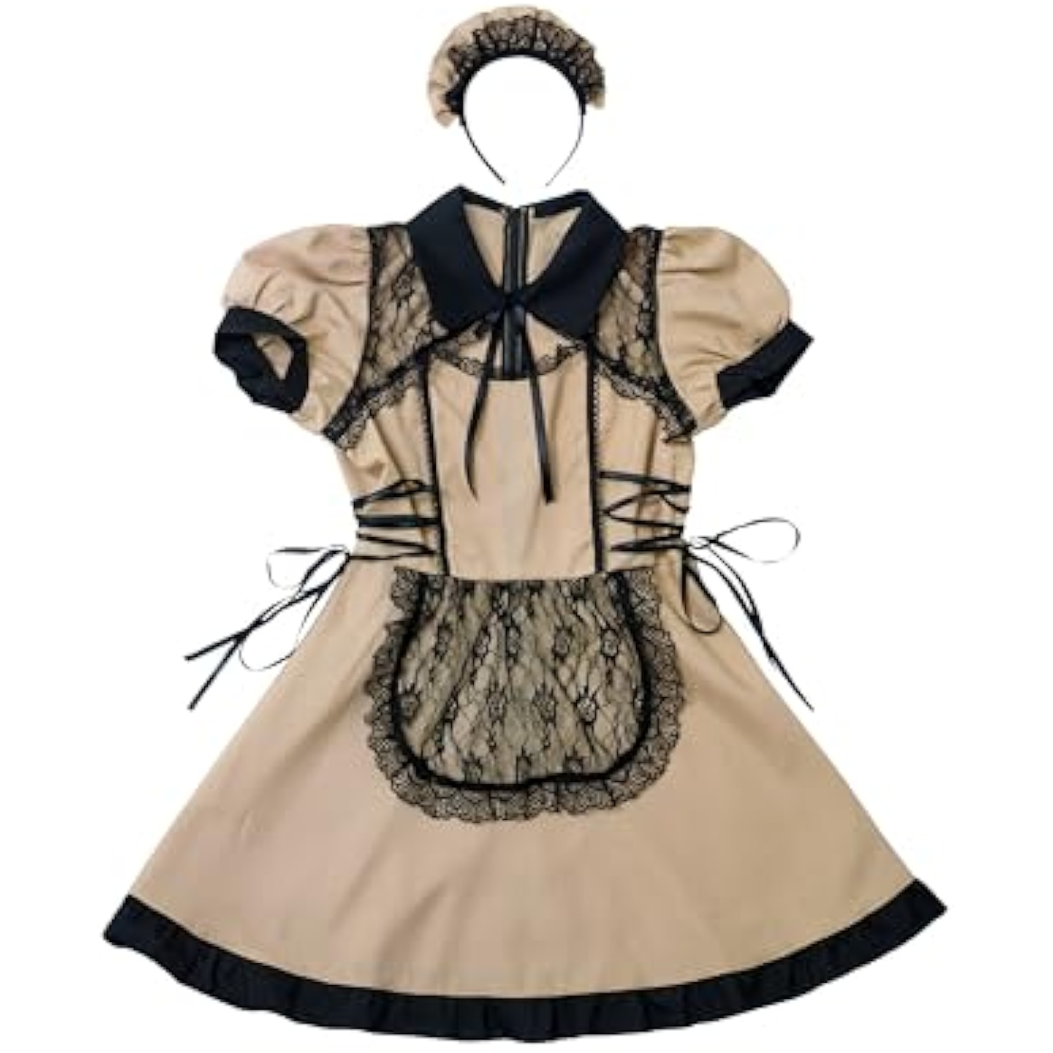 クリアストーン(Clearstone) GLOWHOLIC コスプレ ハロウィン モカベージュメイド レディース ベージュ 詳細画像3