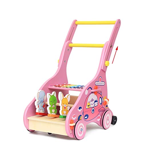 Find Bargain CreazyBee Wooden Baby Learning Walker Toddler Toy Stroller Push-Pull Toy, Baby Walker w...