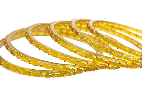 Image of JPS Plain and Glossy Finished Raindrop Glass Bangles Set for Women & Girls | Traditional Ethnic Chudi for Wedding, Party & Regular- Set of 12 Pcs of One Colour | Wedding Special