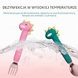 WitBicg Zestaw Sztućców dla Niemowląt - Łyżki i Widelce do Nauki Samodzielnego Jedzenia, Polecane po 18 Miesiącach (Różowy)