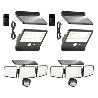 Philips Solar Security Light Outdoor，Solar-Powered Waterproof Wall-Mounted Flood Light w/PIR Motion Sensor,IP65 Waterproof, 3 Modes
