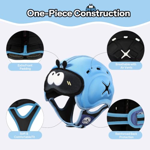 Image of Mambobaby Baby Head Protector Baby Helmet for Crawling Walking- Extra-Thick Deep Forehead Padding, Toddler Helmet 6-24 Months, Infant Safety, Ultra-Light Soft Desig-Blue Beetle