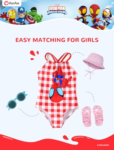 Image of Disney Stitch Marvel Frozen Elsa Girls Swimsuits UPF 50+ One Piece Bathing Suits Sport Summer Swimwear for Kids Size 3-13Y