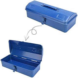 Caixa de ferramentas portátil, organizador de caixa de ferramentas de armazenamento de ferro espesso com fecho de metal, suporte de recipiente de caixa de armazenamento (37 * 16 * 11 (350))