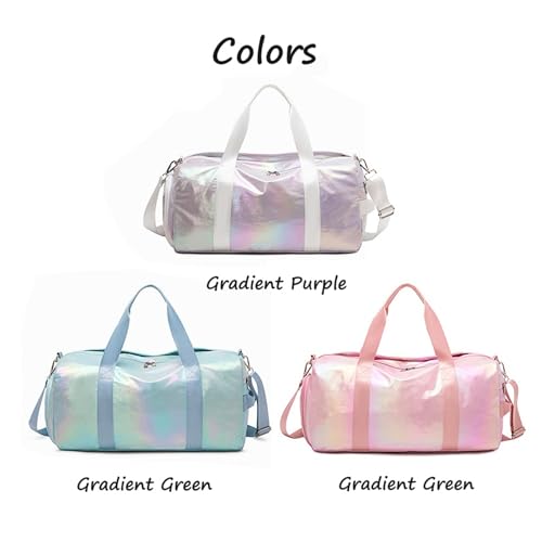 Personalized Gymnastic Duffle Bag with Shoe Compartment, Dance Bag with Chenille Letters, Waterproof Weekender Bag for Women4