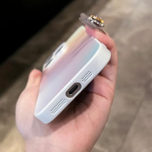 Coque de téléphone vert dégradé laser mat pour iPhone 16 Pro