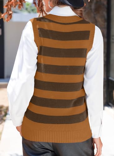 EVALESS Sweater Vest Women V Neck Knit Sleeveless Tunic Tank Tops Casual Pullover Sweater Fall Trendy 2025 Outfits3