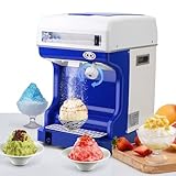 Kommerzieller Eisrasierer Crusher, Elektrischer Schneekegel Maker mit Edelstahlklinge, Einstellbare Eisdicke für Restaurants, Partys, Snackbars