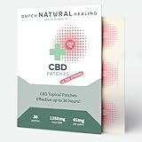 Dutch Naturals | Patch CBD ultra fort | 45 mg de CBD par patch | 30 patchs | Efficace jusqu'à 36 heures