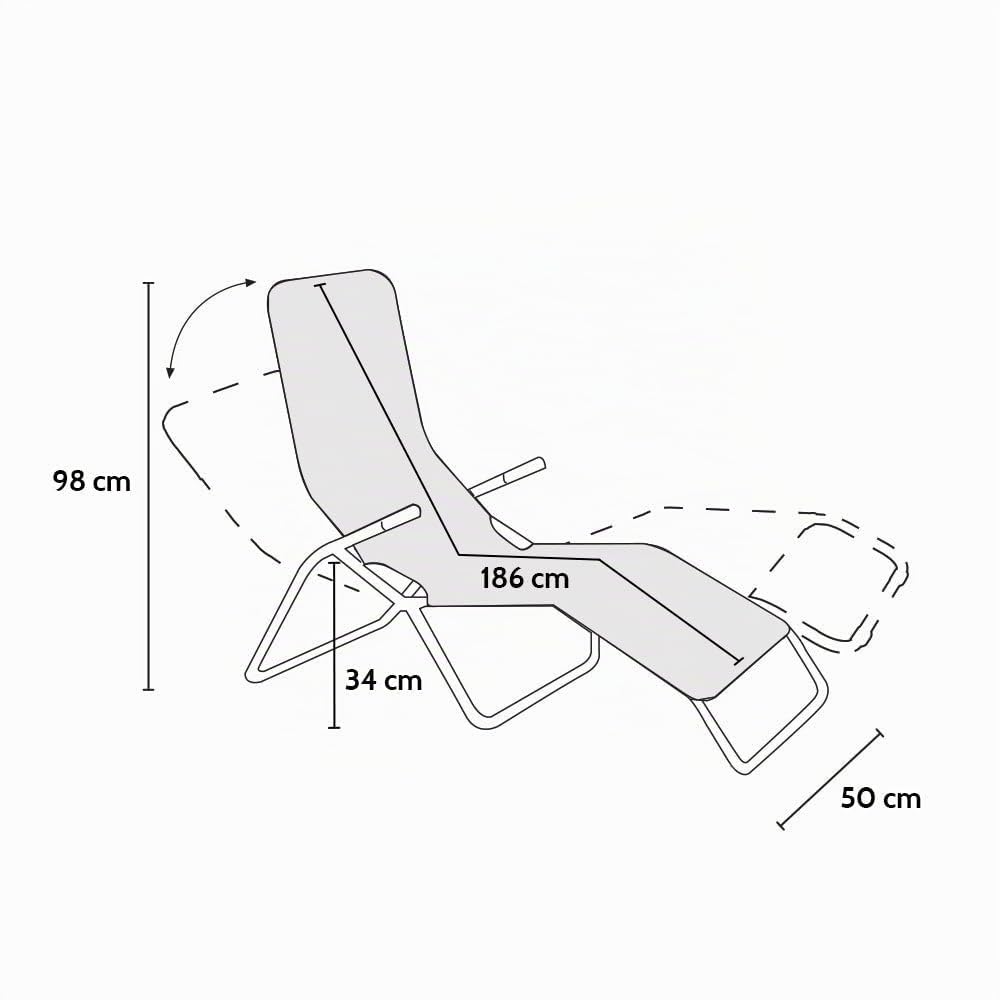 Tumbona reclinable de playa plegable sin cojín Long Beach