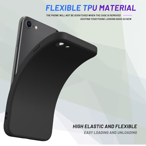 Image of for iPhone SE /8 /7 Case Black, Scratch Resistant with Soft Touch, Slim Thin Phone Cover for iPhone SE 3rd Gen (2022), iPhone SE 2nd Gen (2020), iPhone 8 /7 4.7 inch
