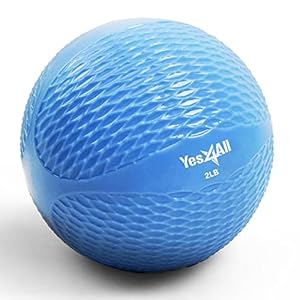 Yes4All Pilates Ball Weight Toning Ball Filled with Natural Sand (Diamond Grip/Smooth) 11.5cm – 20cm Soft Weighted Medicine Ball for Pilates, Yoga and Fitness