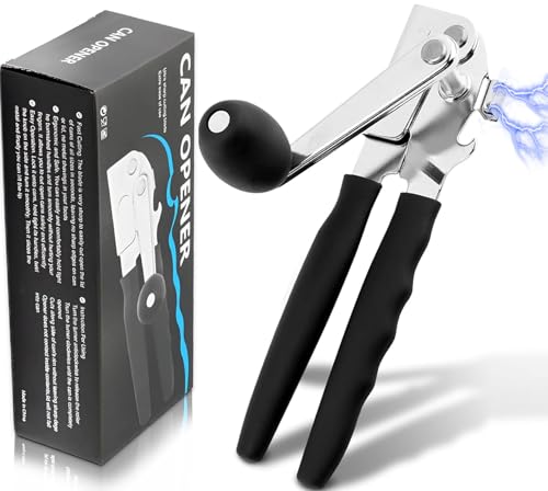 Comparison: Best Hand Crank Can Opener 11 Commercial Can Opener, RICKUNCL Hand Crank Can Opener with Magnet, Comfortable Extra-long Handles, Oversized Knob, Professional Ergonomic & Easy for Big Cans