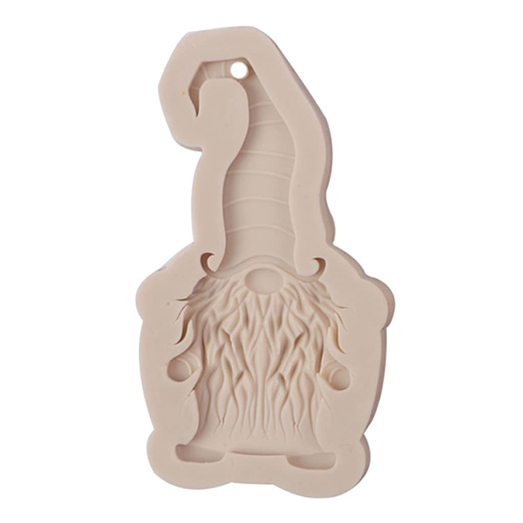JS MOLD Stampo in silicone per candela a forma di Babbo Natale, 3D, stampo per candele in silicone fai da te per la produzione di candele, pietre aromatiche (lingua