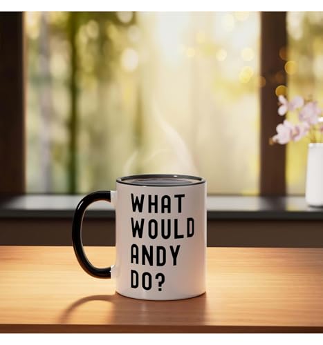 Taza de Cerámica What Would Andy Do? Negra y Blanca miniatura 3