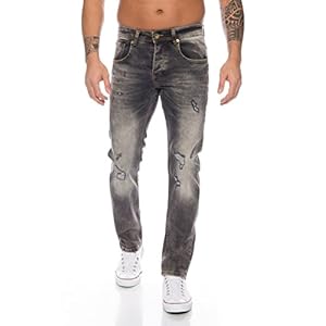 Rock Creek Heren Denim Stretch Regular Fit Jeans Stonewashed