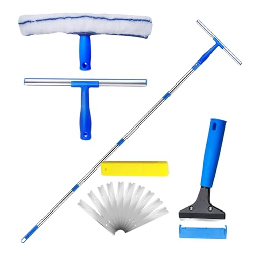 Extractor de - Estropajo telescópico Giratorio | Extractor de Espejo de baño y Herramienta de Limpieza, para baño, Azulejos, Pared, Espejo de Cocina y hogar