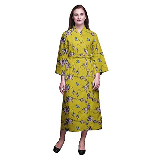 Bimba Amarilla Floral del pájaro y Flowerpecker Albornoces para Women Wrap Impreso Novia Que consigue Lista del Traje del Vestido para Las mu S