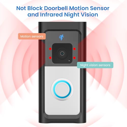 Selbstklebende Video-Türklingel-Halterung, ohne Bohren, kompatibel mit Ring, Halterung für Wohnungstür für Batterietürklingel (2024), Batterie-Türklingel Plus/Pro, Video-Türklingel 4/3/3Plus/Version