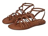 Sam Edelman Women's Raye Flat Sandal, Rich Cognac, 8.5