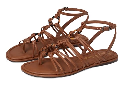 Sam Edelman Women's Raye Flat Sandal, Rich Cognac, 8