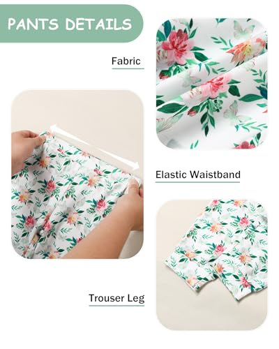 Coco&RARA Toddler Girls Clothes Baby Hoodie Sweatshirt Flower Sweatpants Outfits 2pcs Fall Winter Tracksuit Set 18M-6T3