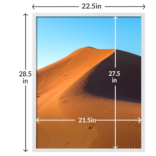Image of LaVie Home 22x28 Picture Frame for Wall Display, 22x28 White Picture Frame with HD Plexiglas, 22 x 28 Poster Frame 1 Pack, Display Frame for Vertical or Horizontal, Classic Collection