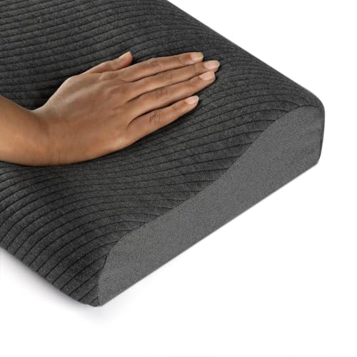 Image of Wakefit Shape-Sensing Contour Pillow | Memory Foam with Shape-Adaptive Support | Neck & Shoulder Pain Relief | Dark Grey | 19.5 x 11.5 x 4 inch | Set of 1