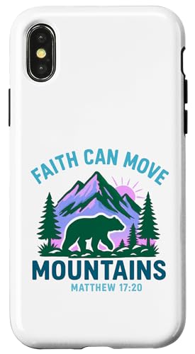 Faith Can Move Mountains�}�^�C17:20 �N���X�`���� �X�}�z�P�[�X iPhone X/XS �p