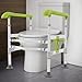 Toilet Safety Rails, 3 Adjustable Toilet Frame for Elderly, Foldable Handicap Toilet Handles for Seniors, Handicap, Disabled, 360° Rotatable Clamps, Fit Most Toilets (330 LBS Green)