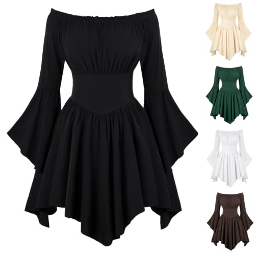 Robe midi bohème dotée d'un ourlet à volants fluide et d'une taille ajustée confortable