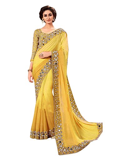 Amazon yellow saree Clearance