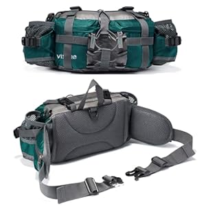 Outdoor Fanny Pack Hiking Fishing Waist bag 2 Water Bottle Holder Lumbar Pack
