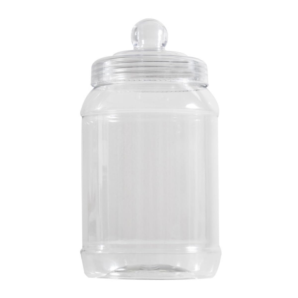 Yöl Clear 1300Ml Plastic Sweet Jar With Screw Top Lid Large Candy Storage Container Reusable Treat Jar For Sweets Biscuits Chocolate Kitchen Pantry Wedding Party Display