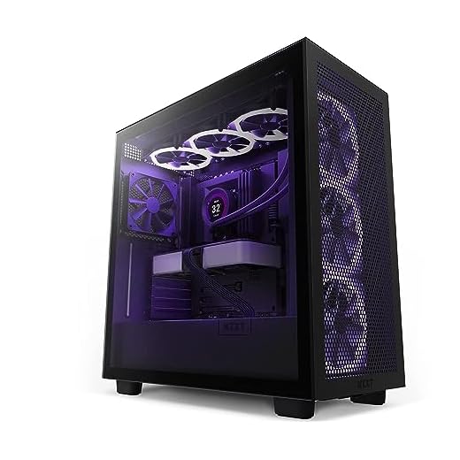 Gabinete Gamer H7 Flow NZXT, Flow Edition, Mid Tower, ATX, Frontal Perfurado, Preto, CM-H71FB-01