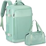 Travel Backpack For Women, Flight Approved Carry-On Backpack, Waterproof Outdoor Gym Casual Daypack, With Large Duffel