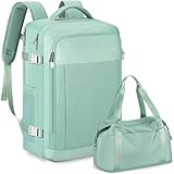 RDTGO Travel Backpack For Women,Personal Item Travel Bag Fits 17' Laptop,Flight Approved Carry-On Backpack, Hiking Backpack,Waterproof Outdoor College Casual Daypack (Green)