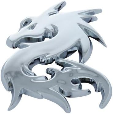 Chrome Look Dragon Shape Car Badge/ Decal Self Adhesive