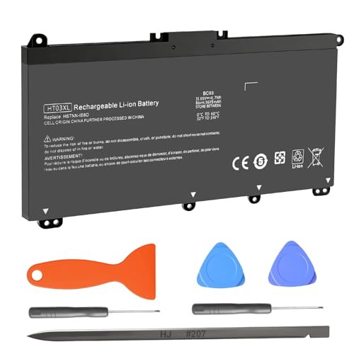 Batterie HT03XL L11119-855 pour HP Pavilion 14-CE/CF/CK/CM/DH, 15-CS/DA/DB 17-by/CA, 41.9Wh 3630mAh Batterie de Rechange pour Ordinateur Portable HP