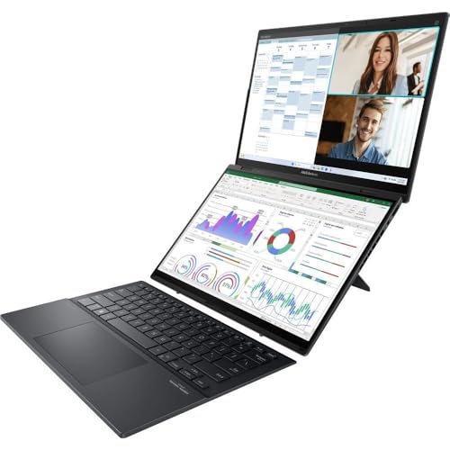 ASUS Zenbook Duo UX8406CA-IS99T, Notebook 14' Dual OLED Touch 3K, Intel Core Ultra 9 285H, 32GB RAM, SSD 2TB, Windows 11 Home, Cinza