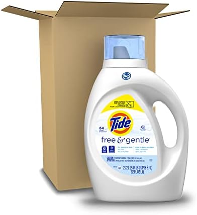 Tide Free & Gentle Laundry Detergent Liquid Soap, 64 loads, 92 fl oz, HE Compatible Tide Free & Gentle Laundry Detergent Liquid Soap, 64 loads, 92 fl oz, HE Compatible